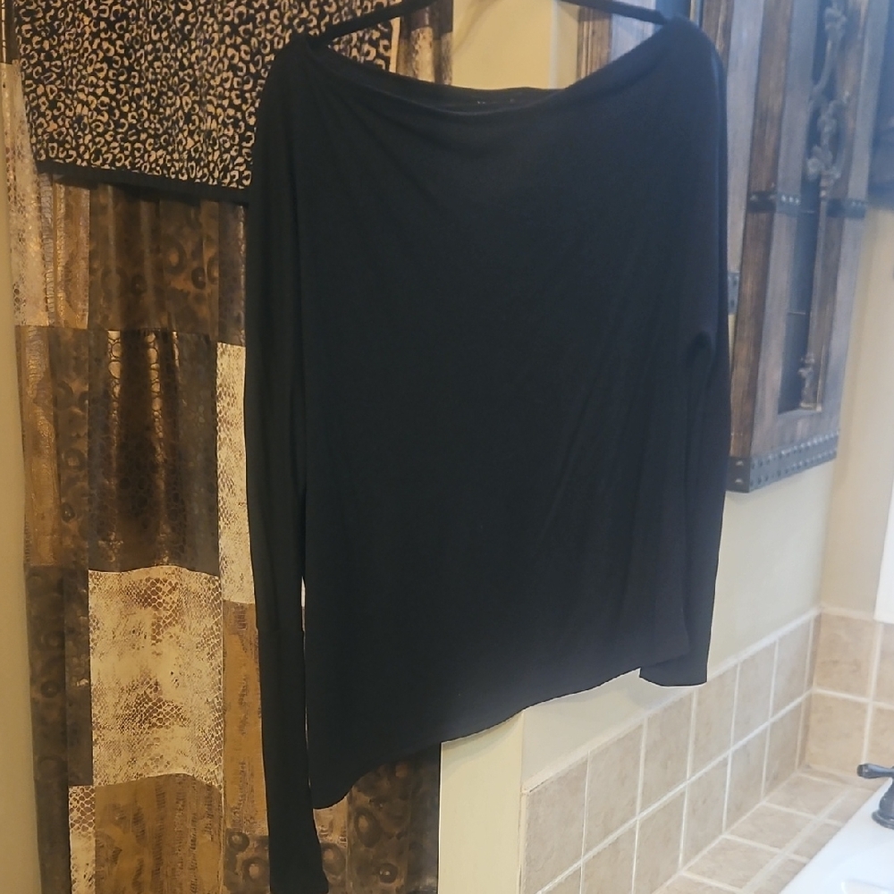 Chic Black Long Sleeve Women's Top